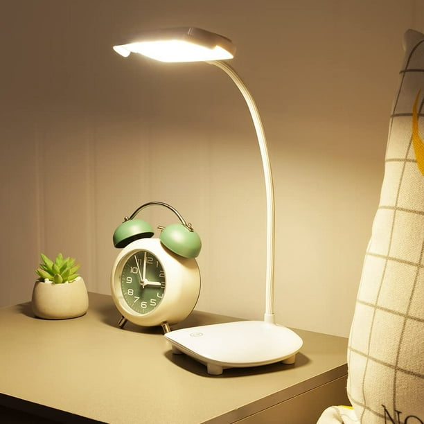 Lampe de Bureau en Bois LED USB Sans Fil - Style Naturel