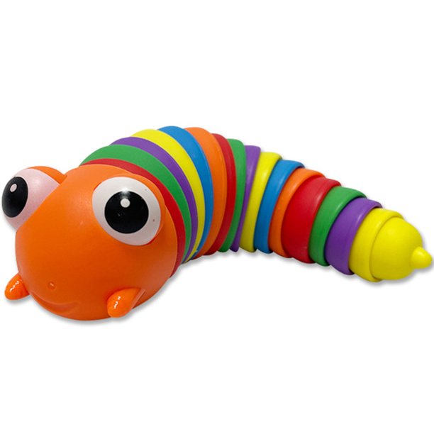 Muyoka Juguete de babosa de 7,5 pulgadas Escaneo 3D T茅cnico Fidget Slug Alivio del estr茅s y la ansiedad Juguetes sensoriales de babosa Flexible Articulado Pegajoso Estiramiento de babosa Juguete de r