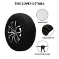thumbnail image 2 of Yiaed Colorful Roses Print Tire Wheel Cover, Waterproof Spare Tire Cover Fit for Jeep, Truck,Trailer, RV, SUV, Camper and Most Vehicle-17 inch, 2 of 6