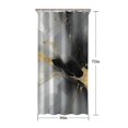 thumbnail image 5 of Gray Marble Gold Line Pattern Shower Curtain 36"x72" ,Bathroom Decorative Shower Curtains Set with 12 Hooks,Modern Waterproof Washable Shower Curtain, 5 of 6