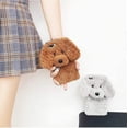thumbnail image 4 of Funda De Piel Esponjosa De Perro De Peluche Súper Linda Compatible con Iphone 12 Pro, Funda Protectora De Invierno De Tpu Suave Y Cálida De Felpa Peluda Y Peluda (Teddy Grey, Iphone, 4 of 5
