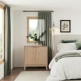 thumbnail image 2 of Storage Cabinet, 31" Fluted 2-Door Accent Chest, Ash Entryway Cabinet for Living Room, Dining Room, Hallway, Natural, 2 of 7