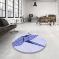 thumbnail image 4 of Ahgly Company Machine Washable Indoor Square Transitional Lavender Blue Area Rugs, 3' Square, 4 of 7