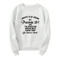 thumbnail image 3 of Vedolay Womens Sweatshirts Women's Casual Long Sleeve Crew Neck Relaxed Fit Pullovers Sweatshirts,White L, 3 of 5