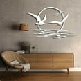 thumbnail image 4 of Sunrise and Birds Metal Wall Art, Seagulls Metal Wall Decor, Home Decor, Housewarming Gift (Black, 59" x 36" / 150 x 93 cm), 4 of 7