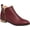 Wine, variant on Journee Womens Ellis Inside Zip Stacked Heel Booties, Widths Available