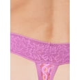 thumbnail image 3 of Joyspun Women's Modal and Lace Thong Panties, 3-Pack, Sizes to 3XL, 3 of 3