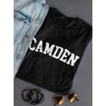 thumbnail image 3 of Camden White Text  Women Black T-Shirt, Female x-Large, 3 of 4