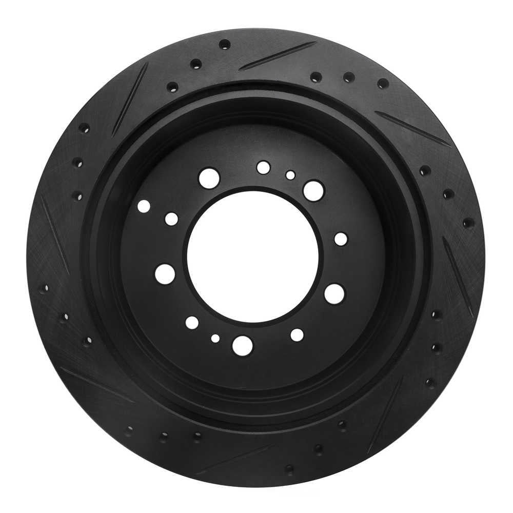 Dynamic Friction Company 633-76113R DFC Brake Rotor - Drilled And Slotted - Black