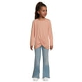 thumbnail image 3 of Wonder Nation Girl's Core Flare Jegging Jeans, Sizes XS-3XLP, 3 of 6
