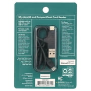 onn Compactflash(CF)|SD|microSD|MiniSD Plug N Play USB/Micro-USB/USB-C Memory Card Reader