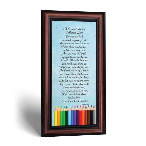 Stay at Home Mom Gifts, Children Live Poem Framed Print