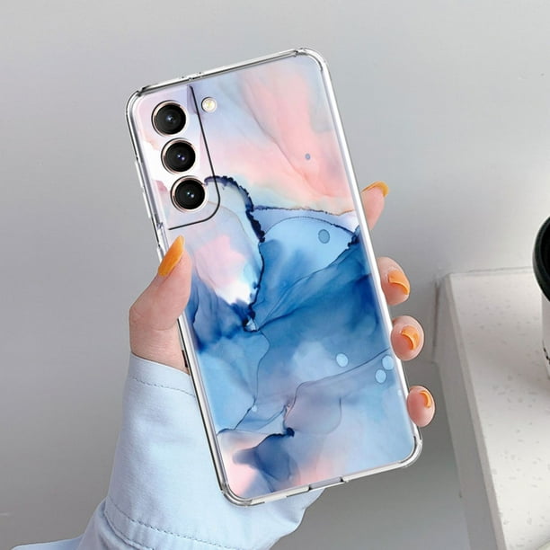 Fundas de silicona para Samsung Galaxy S21 Ultra S20 FE S10 Plus S9 S8 Note 20 10 funda suave Tpu acuarela mármol cubierta del teléfono Tan Jianjun unisex