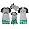thumbnail image 4 of Christmas 2PC Pajamas for Women Short Sleeve Crewneck Graphic Short Plaid Pants Family Matching Set Green M, 4 of 6