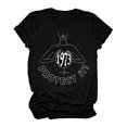 thumbnail image 2 of Pompotops Pull-over Femme à Manches Courtes Casual Letterprint, 2 of 7