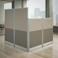 thumbnail image 6 of Office in an Hour 65W L Shaped Cubicle Desk in Mocha Cherry - Engineered Wood, 6 of 15