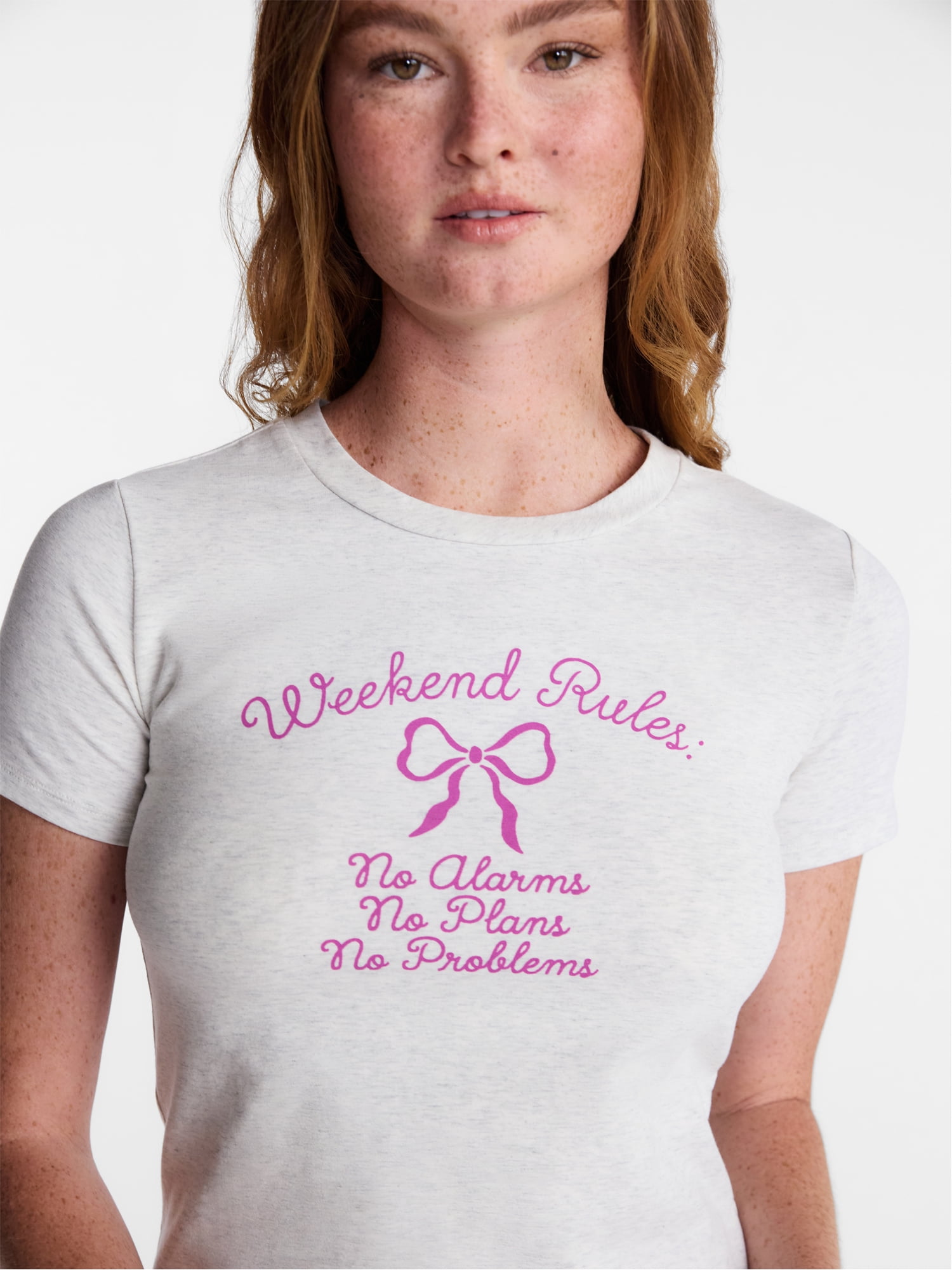 No Boundaries Sleep Tee with Short Sleeves, Women's XS-XXL