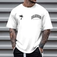 thumbnail image 2 of Bibifish Mens T Shirt Short Sleeve Crew Neck Color Block Print Athletic Tees Summer Casual Sports Workout Tops, 2 of 4