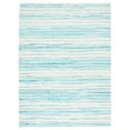 thumbnail image 3 of SAFAVIEH Rag Benton Striped Cotton Area Rug, Ivory/Green, 2' x 3', 3 of 11