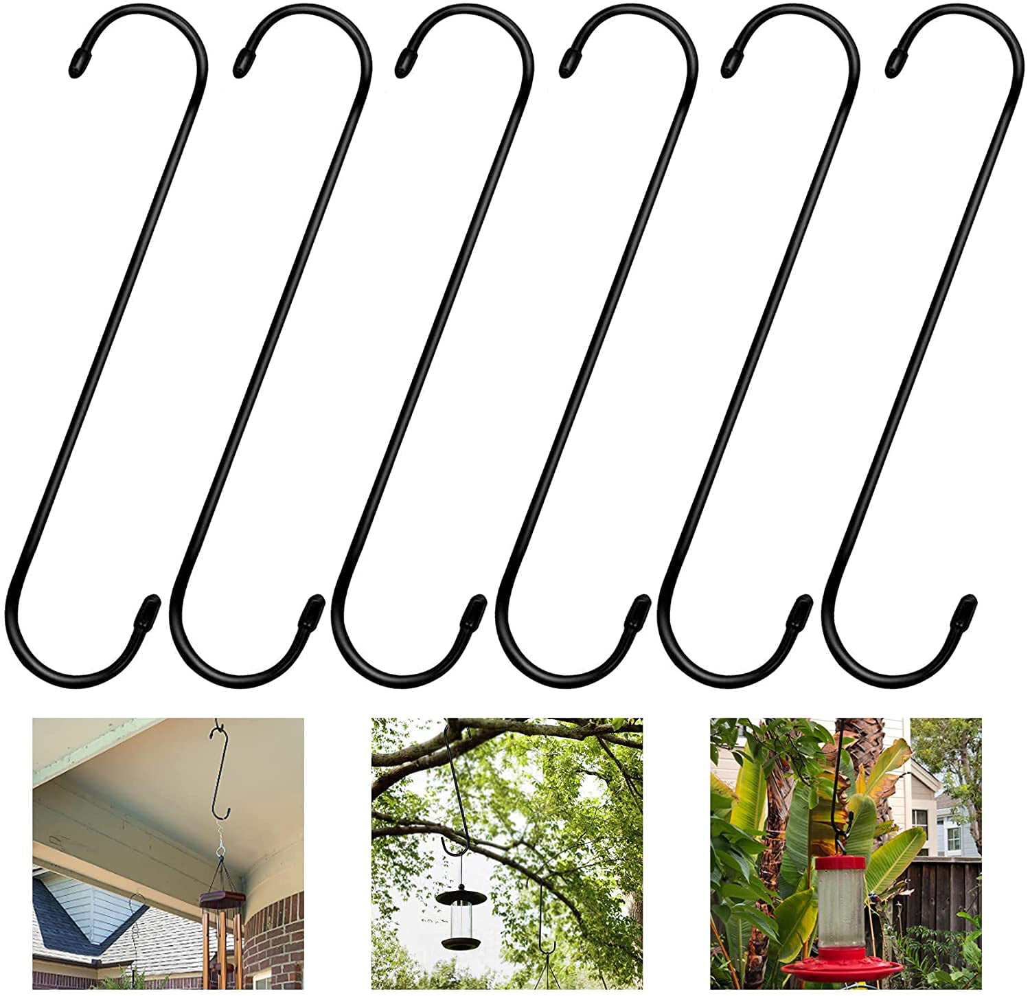 6-Pack MAINSTAYS ~ HEAVY DUTY Multipurpose STEEL S Hooks Closet Hanger Set Details about    