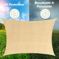 thumbnail image 3 of Pure Garden 10x13ft Sun Shade Canopy Sail with UV Protection, Sand, 3 of 8
