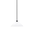 thumbnail image 1 of Paramount 1 Light Mini Pendant In Matte Black Finish With 16" White Marble Glass, 1 of 1
