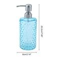 thumbnail image 4 of Unique Bargains 1 Pc Elegant Polka Dot Pattern Soap Pump Dispenser for Bathroom 16.9oz Blue Silver Tone, 4 of 6