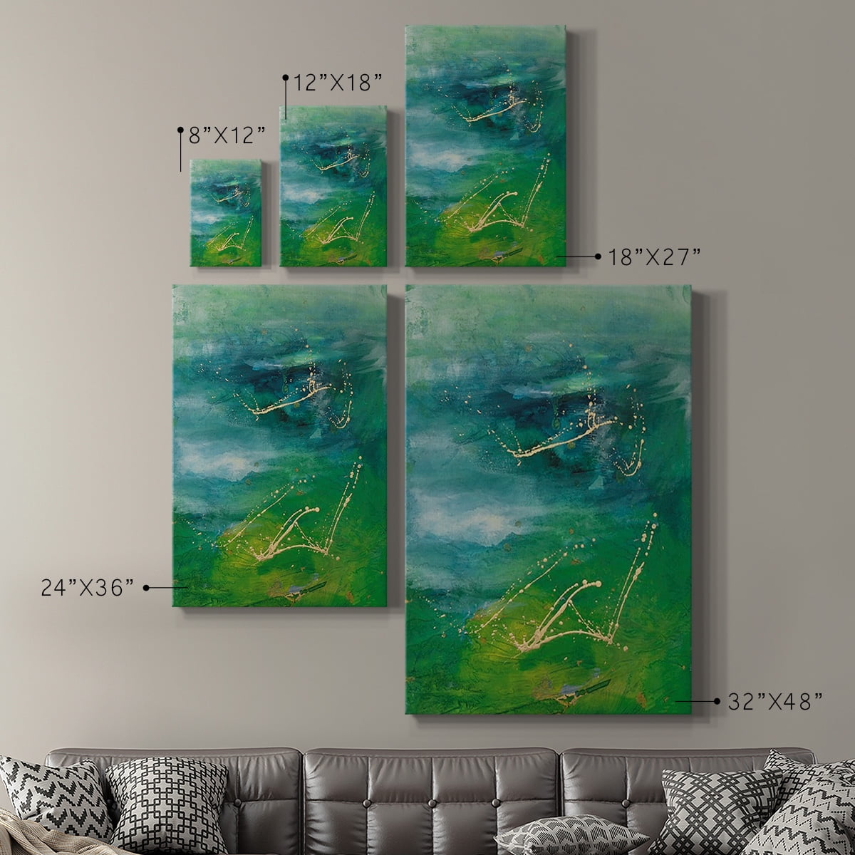 Peaceful Diptych I Premium Gallery Wrapped Canvas - Ready to Hang