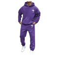 thumbnail image 1 of Male Casual Solid Two Piece Hooded Sports Suit Pocket Raglan Sleeve Hoodies Drawstring Pant Set Men Regular Suits Mens Ruffle Tux Casual Suit Big And Tall Men Suits Formal Suits for Men And Outfits, 1 of 4
