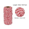 thumbnail image 2 of Cordel Embalaje Cuerda Envoltura Algodón Cordel 100M/109 Yardas Rojo y Blanco Cuerda para Regalo Envoltura, Navidad Cordel, 2 of 7