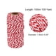 thumbnail image 2 of Cordel Embalaje Cuerda Envoltura Algodón Cordel 100M/109 Yardas Rojo y Blanco Cuerda para Regalo Envoltura, Navidad Cordel, 2 of 7