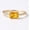 Rose Plated, variant on Emerald Cut Citrine Ring, Dainty Diamond Band Ring, Minimalist Gemstone Ring, November Birthstone Ring, Engagement Ring, Yellow Gemstone Promise Ring