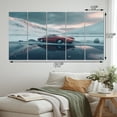 thumbnail image 4 of Designart "Scenery with a Classic German Car III" Retro Car Metal Art Print Set, 4 of 5