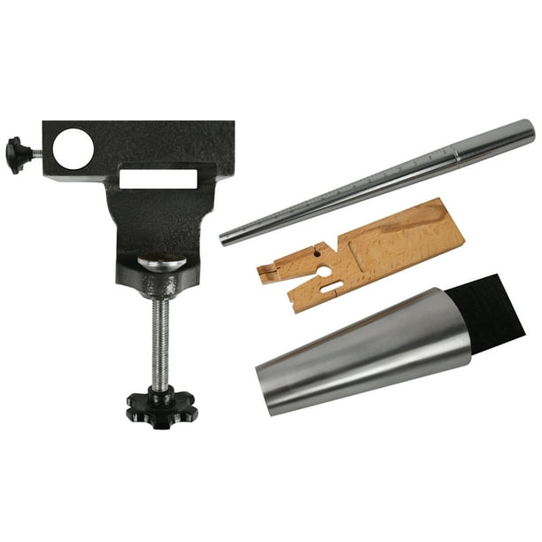 4Piece Bench Anvil VSlot Wooden Bench Pin Ring Oval Bracelet Mandrel Vise Clamp Jewelry Making