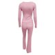 thumbnail image 4 of Conjunto informal de mujer de camiseta de manga larga y leggings acampanados de cintura baja - 92 % mezcla de viscosa, ajuste elástico, yoga/lounge/comodidad para todo el día, 4 of 4
