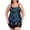 A-Feather Print, variant on Women's Swimsuit Set Scoop Neck Tankini Top with Boyshort Two Piece Bathing Suit Size L