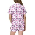 thumbnail image 4 of TZEWGL Night Suit For Infant 2 Sets For With Pygmy Print And Egg Print Short Sleeve Button Down Shirt and Shorts Sets Pjs For Kids size 2-3T, 4 of 5