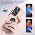 thumbnail image 4 of Shockproof for Galaxy S21 Ultra Case 5G, [Heat Dissipation] [No Fall-Off Kickstand] 360°Metal Ring Military Grade Protection Phone Case with Samsung Galaxy S21 Ultra 6.8 Inch, Pink, 4 of 12