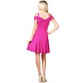 thumbnail image 3 of Evanese Women's Elegant Slip On A Line Short Cocktail Dress with Shoulder Bands, 3 of 6