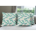 thumbnail image 6 of Ambesonne Vintage Throw Pillow Cover 4 Pack, Flora Pattern with Rose, 24", Turquoise Beige Green, 6 of 7