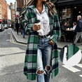 thumbnail image 2 of LIaqionyy Women's Plaid Long Jacket Shacket Zip up Casual Collared Jackets Trendy Fall Coats with Pocket, 2 of 8