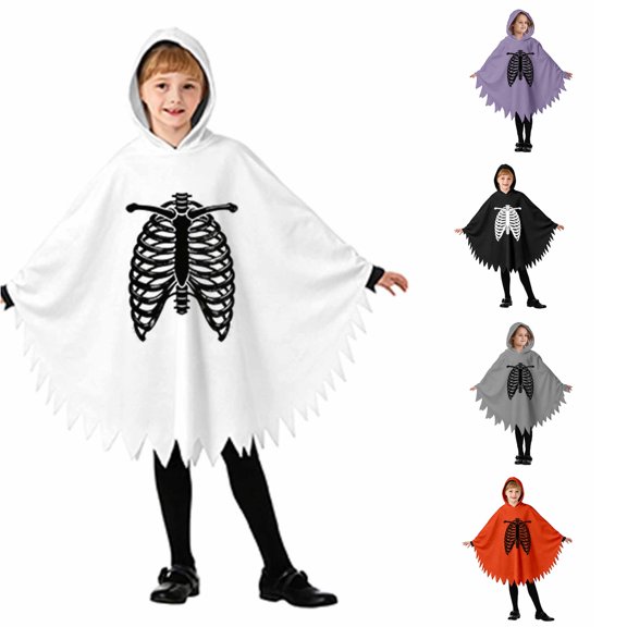 Zylarhe Girls Halloween Jumpsuits Dance Stage Performance Party Outfit Playful Home Wear for Toddlers White 4-5 Years