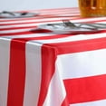 thumbnail image 5 of Efavormart 90"x156" Red & White Stripe Satin Rectangle Tablecloth Seamless Tablecloth For Wedding Party Event, 5 of 11