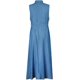 thumbnail image 3 of Vestido de mezclilla largo con cinturón y cinturón con bolsillo con solapa y cuello en V casual para mujer con bolsillosAzulX-Large, 3 of 5