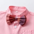 thumbnail image 4 of Tiijoy Boys Party Suit Short Sleeve Dress Shirt Striped Suspenders Shorts Set, Sizes 1-8, 4 of 6