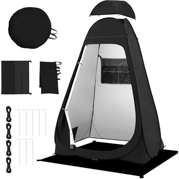 Shower Tent Pop-Up Privacy Tent Camping Portable Toilet Tent Outdoor Camp Bathroom Changing Dressing Room Instant Privacy Shelters for Hiking Beach Picnic Fishing Potty, Extra-Tall, UPF 50 