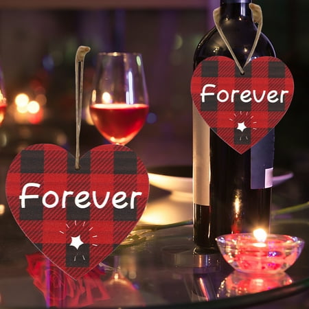 

Valentines Day Decor LnjYIGJ Wooden Valentine s Day Pendants Ornament Gift Box Red Wine Bottle Tree Hanging Ornaments Decorations Gift 7cm/2.8inch