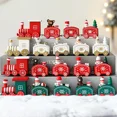 thumbnail image 5 of Adornos navideños de tren de madera, decoración para tarta de Papá Noel, decoración para mesa de fiesta de Año Nuevo, regalos para niños, juguetes, 5 of 5