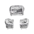 thumbnail image 2 of 3 uds 1/25 muebles doble sofá individual sil sillón-gris Zulema Sofá miniatura de casa de muñecas, 2 of 8