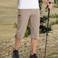 thumbnail image 7 of ZOYOEN Mens Capris Pockets with Pockets- Stretch Comfort Waist Casual Relaxed Fit Cargo Shorts Coffee Size 34, 7 of 7